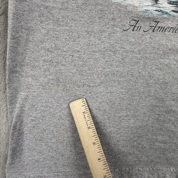 Vintage Bass Pro Shops Shirt Mens Large Gray American Flag Fish Fishing USA Made - Picture 4 of 12